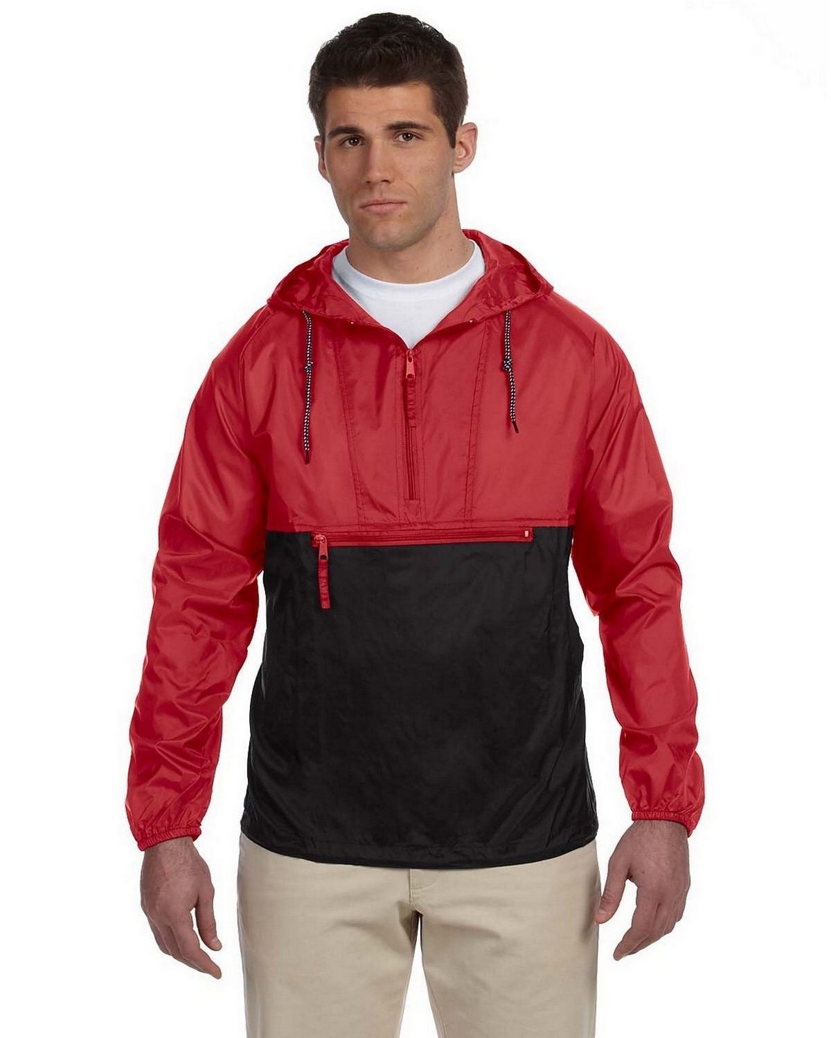 Harriton M750 Mens Packable Nylon Jacket Buy Blank or Print Logo